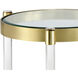 York 21.5 X 19.5 inch Brass End Table